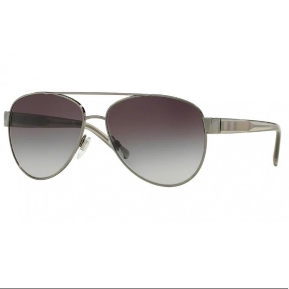 NWT Burberry grey/silver aviator sunglasses